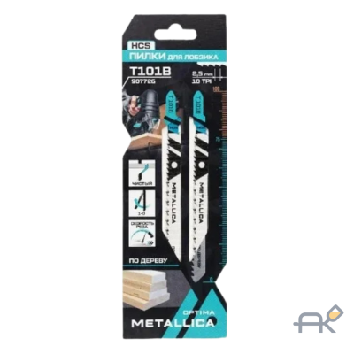 Пилки для электролобзика по дереву T101B. 100х75х2.5 мм. чистый рез. HCS. 2 шт.. (уп.) - 81-2-501